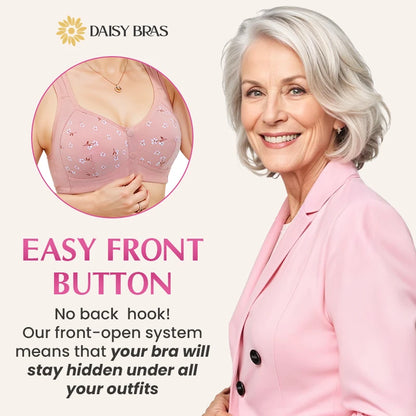 Daisy Bra - LAST DAY SALE 80% OFF - Comfortable & Convenient Front Button Bra