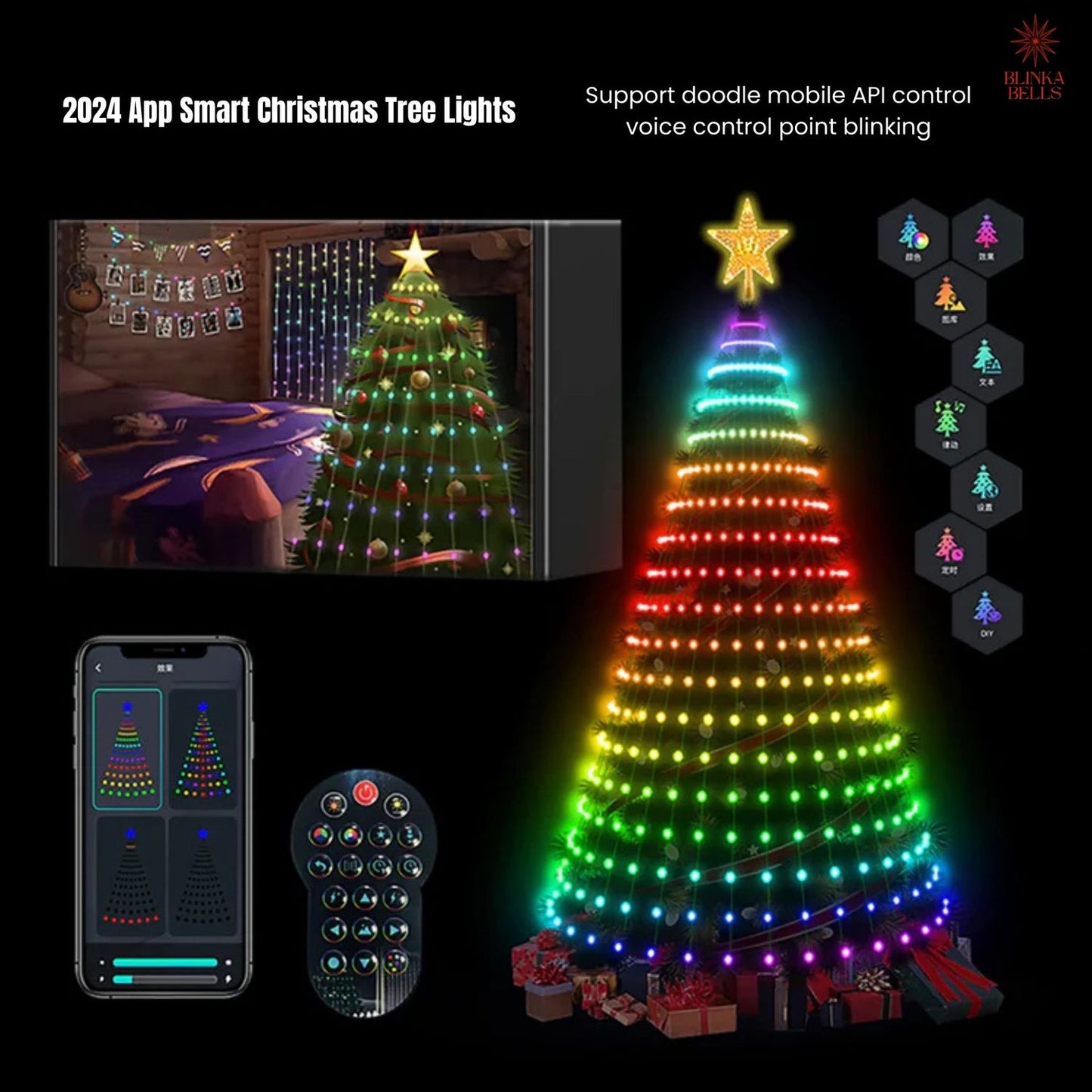 Smart LED Christmas Tree Lights - 2024 Pro Version